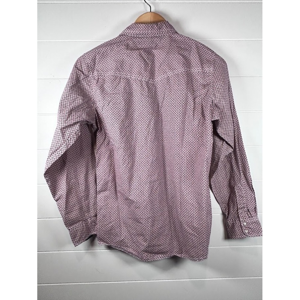 Wrangler 20X Competition Kids XL Red White Blue Geometric Pearl Snap Western - Picture 6 of 7